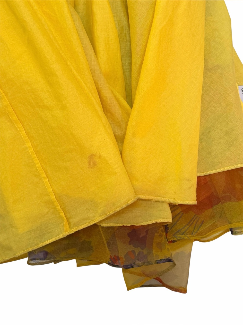 STAUD Dandelion Dress in California Poppy Goldie Yellow Orange Organza - Picture 4 of 7